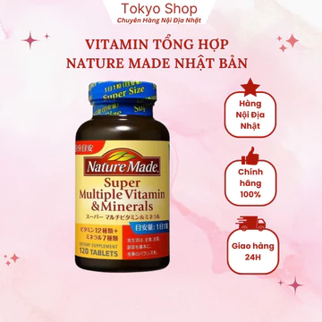 Vitamin tổng hợp Nature made Super Multiple Vitamin & Minerals Nhật Bản 120 viên Nhật Bản - Tokyoshopauth