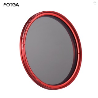 Hilivn) FOTGA 72mm Slim ND Fader Bộ lọc biến thiên Mật độ trung tính ND2 đến ND400 Màu đỏ thay thế cho máy ảnh DSLR Canon
