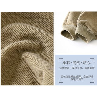 (6m-12Y) Quần thể thao trẻ em ấm áp mùa thu đông dành cho trẻ em Bé trai Bé gái Quần dày Quần áo dáng rộng thông thường
