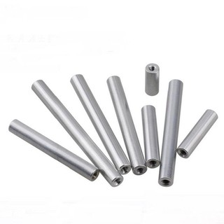 Đai ốc dài M5 Cột kết nối cột nhôm tròn Cột Hợp kim nhôm Cột trên cùng Cột hai đầu kéo dài ren trong kép