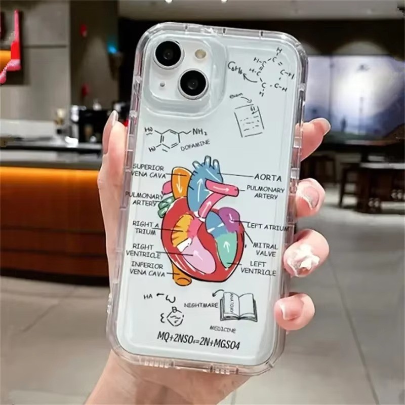 Ốp Lưng Cho Xiaomi Redmi Note 13 11 12 Pro Plus 5G 12S 11S 10 9 Pro Redmi 13C 12 12C 4G Công Thức Trái Tim Silicon Trong Suốt Mềm Chống Sốc