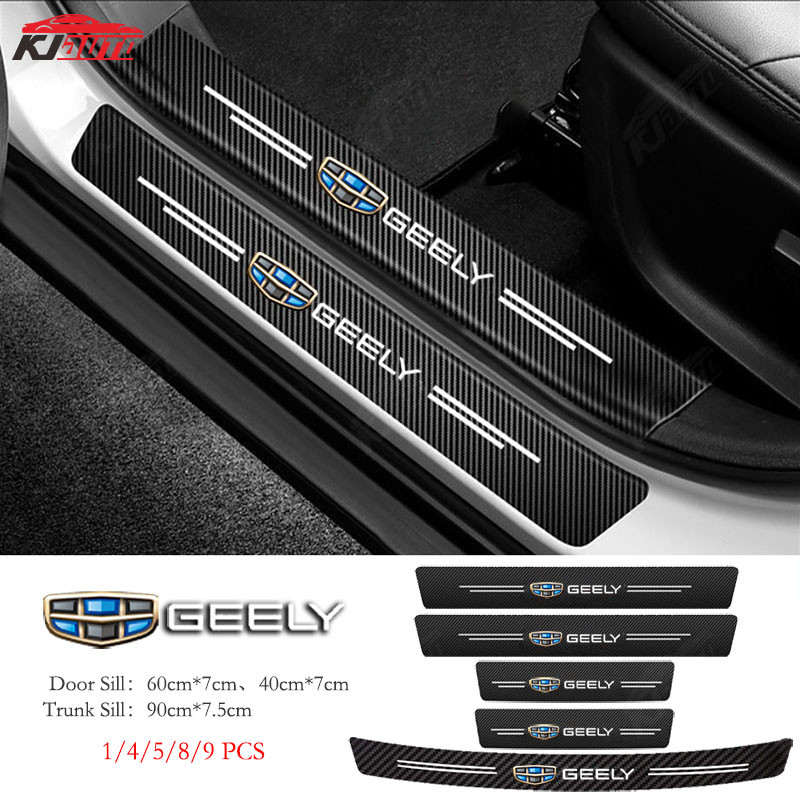 Geely Xe Sill Miếng Dán Chống Trầy Xước Chống Thấm Nước Cốp Xe Bảo Vệ Cửa Xe Da Bao Phụ Kiện Cho Coolray Okavango Emgrand Azkarra