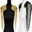 AWNGD 1 Đồng Phục Đính Hạt Epaulets, Quấn Vai Trang Phục Tiệc Có Thể Tháo Rời Epaulettes, Unisex DIY Trang Trí Viền Lấp Lánh Quấn Vai Epaulet Biểu Diễn Sân Khấu