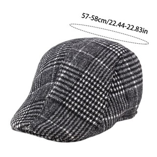 Mũ vịt caro RISEDOT phong cách newsboy ấm áp, phù hợp thu đông