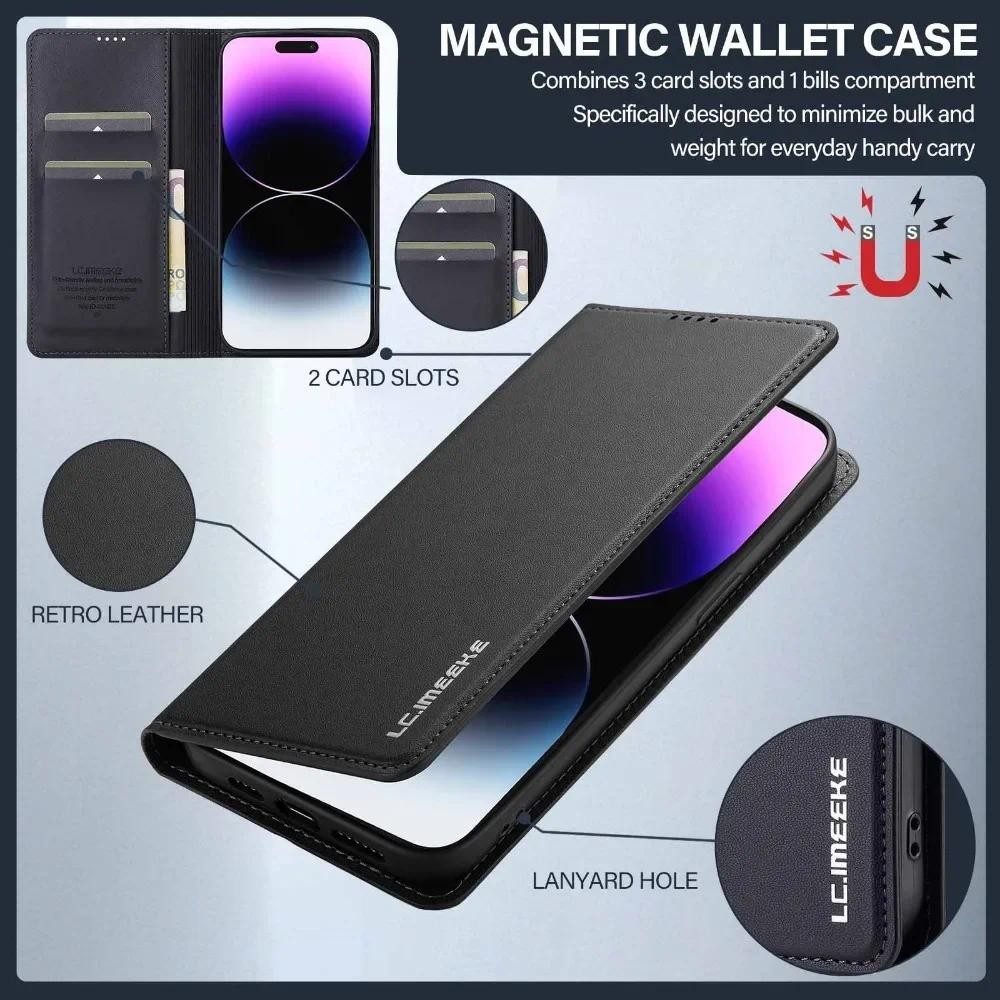 Ví Da Lật Có Giá Đỡ Thẻ Chân Đế Cho iPhone 16 Pro Max 15 14 Plus 13 12 Mini 11 XSMax XR X 78 SE 2020 2022 Vỏ Bảo Vệ