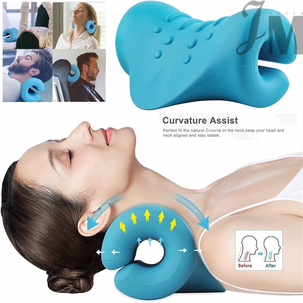 Gối Massage kéo cổ tử cung tiện dụng, đeo vai, thư giãn cổ tử cung, giảm đau