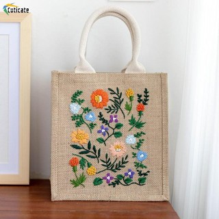 Cuticate DIY Túi Thêu Có Đồ Dùng Cross Stitch Kits Bé Gái Quà Tặng Túi Xách Làm Thủ Công Túi Bảo Quản Thêu Người Lớn