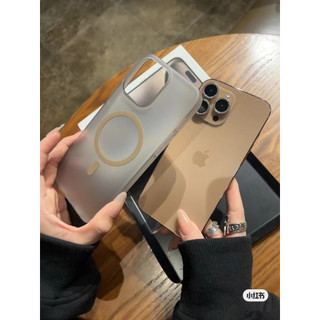 [Mỏng như vô hình, không vàng] Hút từ tính vàng sa mạc thích hợp cho vỏ điện thoại Apple 15 iPhone 16 Promax trong suốt 14 cứng 13 nữ 1