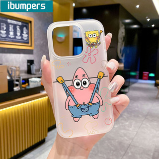ibumpers Ốp Lưng IPhone Dễ Thương Spongebob Patrick Họa Tiết Cặp Đôi Ốp Điện Thoại Trong Suốt Nhám Mờ TPU Mỏng Chống Sốc Chống Bẩn Cho IPhone 16 15 14 12 13 11 Pro Max IP 7 8 Plus X XS XR