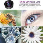 Ống kính điện thoại Macro INOVAGEN 120MM, Ống kính siêu Macro 10X có kẹp đa năng, Ống kính máy ảnh điện thoại cho Video ảnh, CPL và tùy chọn lọc ánh sáng sao — ảnh 4
