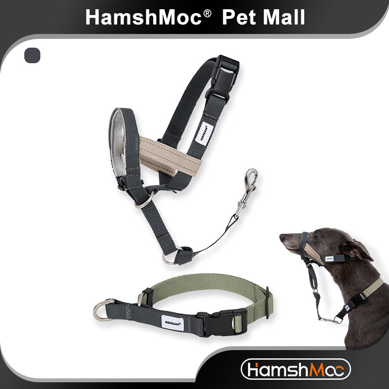 HamshMoc Cổ Thú Cưng Và Bộ Mõm Có Thể Điều Chỉnh Cổ Chó Mềm Chống Trầy Xước Chó Mõm Chống Cắn Phản Quang Cho Thú Cưng Đi Bộ Ngoài Trời