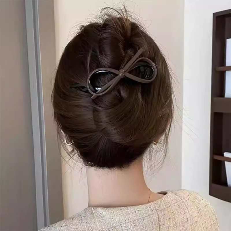 Kẹp Tóc Xoắn Nơ Da Báo - Kẹp Một Xương Rồng Tính Khí - Kẹp Lấy Đuôi Ngựa - Retro, Ngọt Ngào, Thanh Lịch, Thời Trang - Phụ Kiện Tóc Nữ Bé Gái