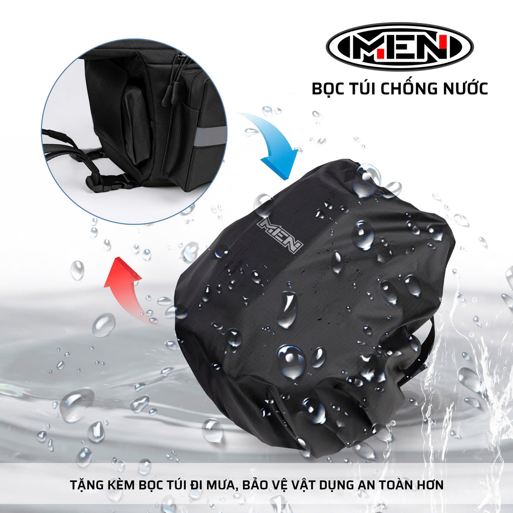 Túi treo cổ xe máy siêu rộng PVC có viền chống chói Men K4-K3-K2 đa năng Full đen siêu ngầu [GIÁ RẺ-ẢNH CỤP THẬT]
