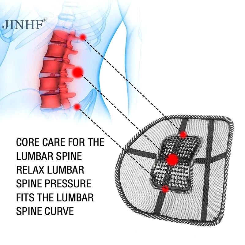 Jinhf Mùa Hè Đa Năng Ghế Văn Phòng Thoáng Khí Thắt Lưng Hỗ Trợ Cột Sống Chỉnh Tư Thế Gối Lưng Đệm Ô Tô Cho Ô Tô Xe Tải Ghế HOT