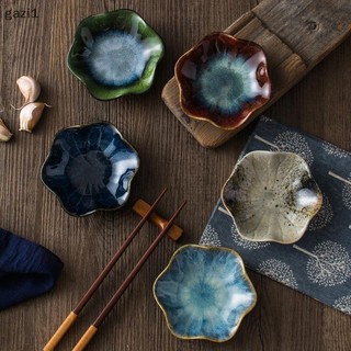 [gazi1] 1Pc Gốm te Đĩa Hình Hoa Hạt Sứ Đĩa Đĩa Nhỏ Nước Tương Gia Vị Bộ Đồ Ăn Đồ Dùng Nhà Bếp Boutique