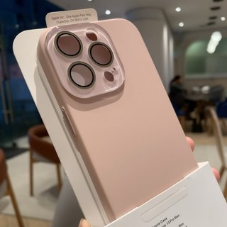 Ốp lưng silica gel lỏng mờ sang trọng cho IPhone 16Pro Max 15 Pro Max có bảo vệ ống kính thủy tinh cho IPhone 14 13 12 11 Pro Max 15 Plus Vỏ chống sốc