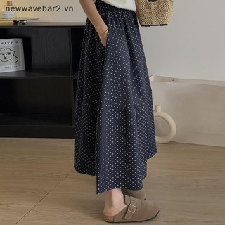 [Mới] Váy dài chấm bi dáng rộng thời trang mùa hè dành cho nữ.