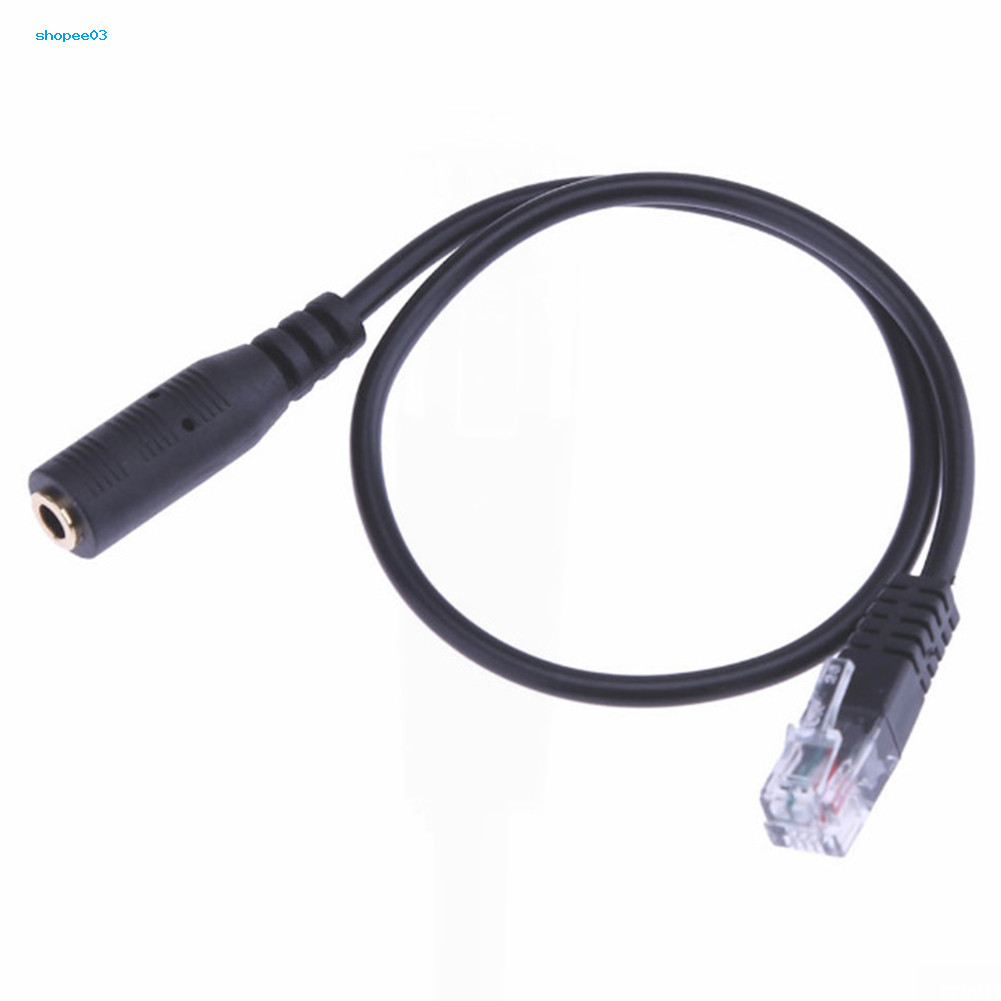[Ky] Tai nghe điện thoại thông minh OMTP 20cm 35mm sang dây cáp chuyển đổi điện thoại 4P4C RJ9 / RJ10