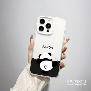 ibumpers Ốp Điện Thoại iPhone Dễ Thương Họa Tiết Gấu Trúc Sống Động Ốp Lưng Trong Suốt Nhám Mờ Chống Bẩn Chống Sốc Cho IPhone 16 15 14 12 13 11 Pro Max IP 7 8 Plus X XS XR