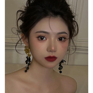 1 Đôi Bông Tai Dây Nho Pháp Cổ Tích Như Phong Cách retro Hồng Kông, Ánh Sáng Sang Trọng Và Cảm Giác Cao Cấp
