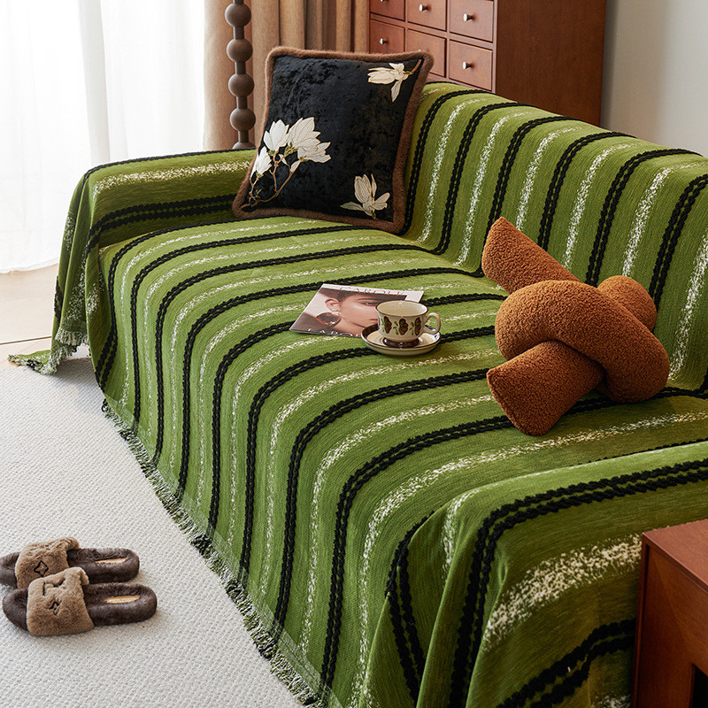 Bắc Âu Tua Rua Ném Chăn Đơn Full Bốn Mùa Cotton Sofa Bao Bụi Chống Mèo Chống Trầy Xước Bảo Vệ Sofa Chăn Thảm Sofa Khăn