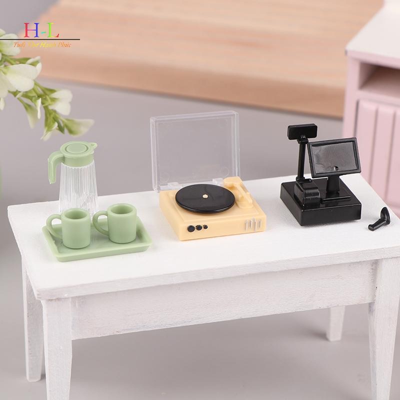 [XZNZMM] 1 Nhà Búp Bê Nội Thất Thu Nhỏ Máy Pha Cà Phê Kệ Bảo Quản Mô Phỏng Nhà Búp Bê Trang Trí Đồ Chơi DIY Nhà Búp Bê LMWU