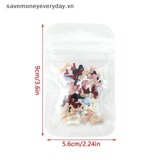 [savemoneyeveryday] 50 Cái Nơ Móng Tay Quyến Rũ Phối Số Lượng Lớn 3D Nơ Móng Tay Nghệ Thuật Trang Trí Phụ Kiện Cho DIY Làm Móng Tay Thiết Kế Hàn Quốc [vn]