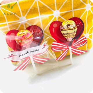 [ELOY] 50 Thẻ Trang Trí Nơ Trái Tim Đỏ Lollipop Cho Ngày Lễ Valene Đám Cưới Sinh Nhật Đồ Dùng Trang Trí Kẹo Ủng Hộ Quà Tặng VN