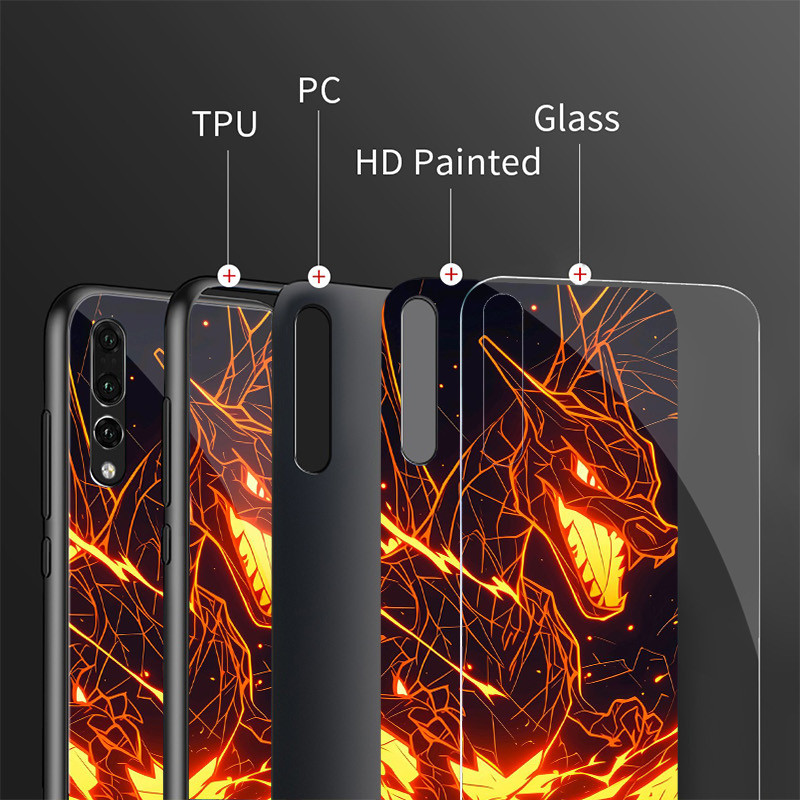 Ốp Điện Thoại Thủy Tinh pokemon 06 Cho Oppo A54 A74 4G A79 5G A94 A3X Reno 11 12 13 11F 12F 13F 10 8 Cover