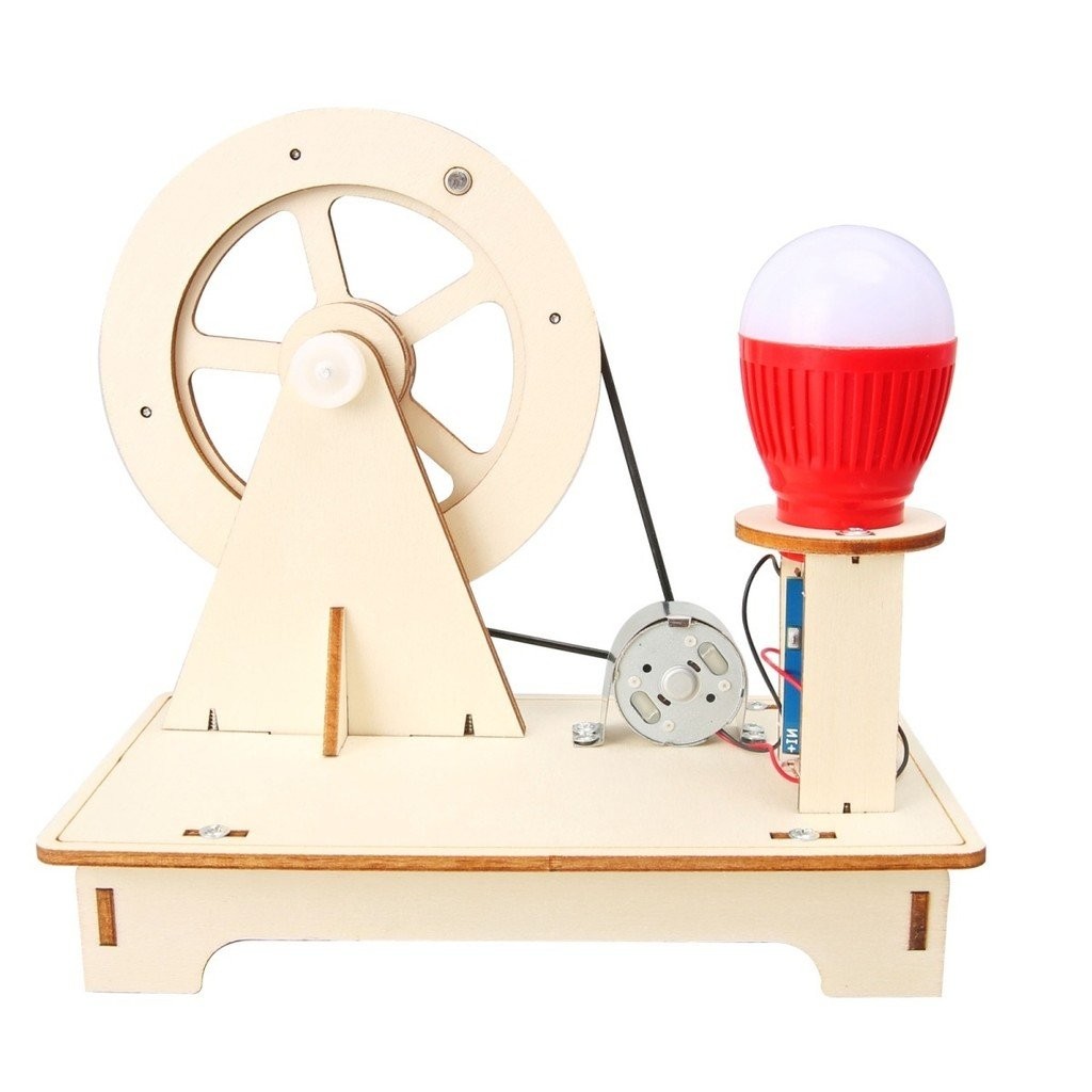 Thí nghiệm khoa học nhỏ DIY Máy phát điện quay tay Phát minh công nghệ sinh viên DIY Đồ chơi giáo dục thủ công cho trẻ em