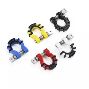 2 Chiếc Kim Loại Cản D-Ring Đỏ Kéo Móc Xe Kéo Cứu Hộ Móc Cho 1 / 10 RC Xe Bánh Xích Trxs TRX4 Trục SCX10 Nâng Cấp Phần