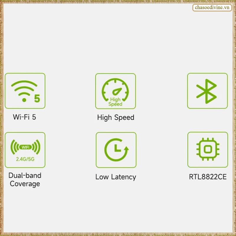 [K O G X] Card mạng không dây băng tần kép AW-CB375NF, Card WiFi băng tần kép 2.4G / 5GHz, RTL8822CE-CG Core, Bluetooth5.0, Hỗ trợ BLE NX Dễ sử dụng