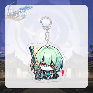 Anaxagoras Móc khóa Anime móc chìa khóa nam thanh ray ngôi sao honkai cho Nữ Móc Khóa Acrylic hình kawaii sáng tạo thời