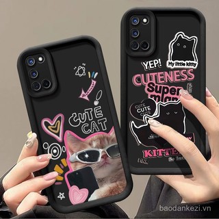 Ốp lưng điện thoại cho Oppo A52 A72 A92, thời trang sang trọng, họa tiết hoạt hình cô gái, bướm hồng, mèo đen dễ thương, nhện đỏ, ốp lưng silicone cho Oppo A52 A72 A92 A 52 72 92