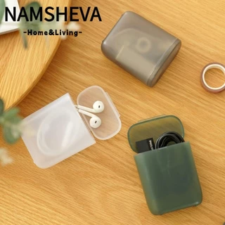 Hộp đựng dây cáp NAMSHEVA, có nắp hộp lưu trữ cáp dữ liệu PP, Hộp sạc điện thoại di động trong suốt chống bụi
