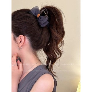 ☀Kẹp tóc nơ màu tương phản cảm giác cổ điển Kẹp Tóc Nữ sau đầu khí chất Kẹp Tóc kẹp cá mập mẫu mới 2025