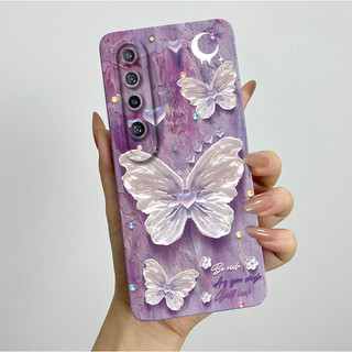 Vỏ Chống Sốc Cho Xiaomi Mi 10 Mi10 Pro Vỏ Mềm Thẩm Mỹ Hoa Bướm Đẹp Matte Silicone TPU Vỏ Điện Thoại Vỏ Ốp Lưng