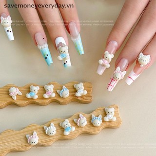 [savemoneyeveryday] 10 Chiếc Kem 3D Gấu Màu Be Có Kẹp Tóc Váy Bụng Nhựa Móng Tay Nghệ Thuật Kim Cương Giả Trang Trí Đồ Trang Trí Làm Móng Tay [vn]