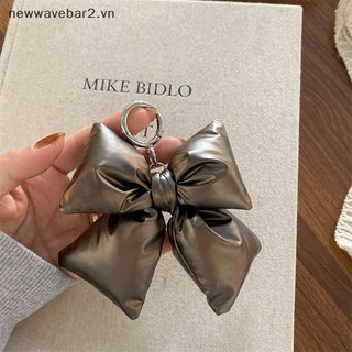 [Mới] Móc khóa nơ da giả thời trang Mặt dây chuyền kết cấu cao cấp Mặt dây chuyền quyến rũ Móc khóa Trang sức dành cho nữ Trang trí túi quà tặng.