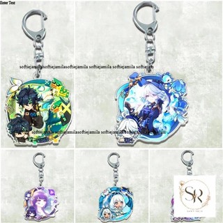 Game Cartoon Cosplay Keychain Focalors Furina de Fontaine Yumemizuki Mizuki  Raiden Ei  Kabukimono Kun