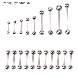 # yanddd # 10 Chiếc Lưỡi Inox Rốn Núm Vú Barbell Nhẫn Thanh Body Piercing.