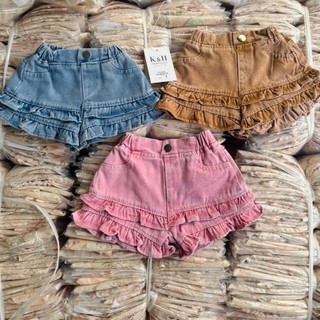 Q18M- Quần short bò nhún bèo cho bé gái Size từ 8-30Kg