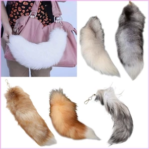 Cinna Plush-Fox Đuôi Móc Khóa Lông Thú Đuôi Móc Khóa Móc Khóa 40cm Đuôi Động Vật