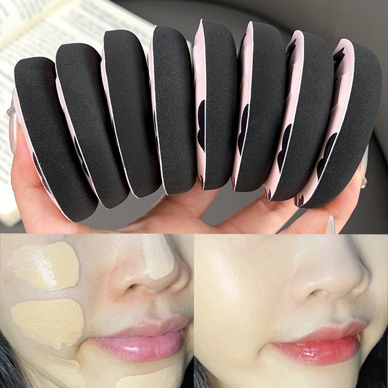 [Đặc sắc] Da Báo Print Powder Puff - Foundation Air Cushion - Cotton Candy Makeup Sponge - Mềm mại, ướt và khô, có thể giặt được, dày - Phụ kiện mỹ phẩm - Dụng cụ trang điểm