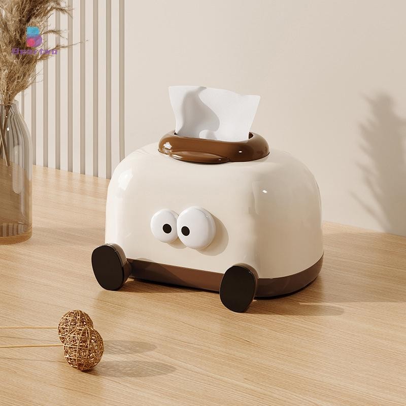 < Beartwo > Hộp đựng khăn giấy hoạt hình bằng nhựa Trang trí Hộp đựng khăn ăn dung tích lớn có hộp đựng khăn giấy mùa xuân Trang trí phòng khách đẹp