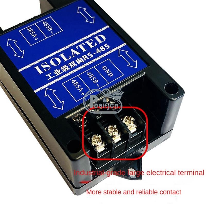 [Poeifjgn] Thiết bị chống nhiễu RS485 Bộ lọc 485 thụ động Bảo vệ dữ liệu RS485 Bộ cách ly dữ liệu truyền thông RS485