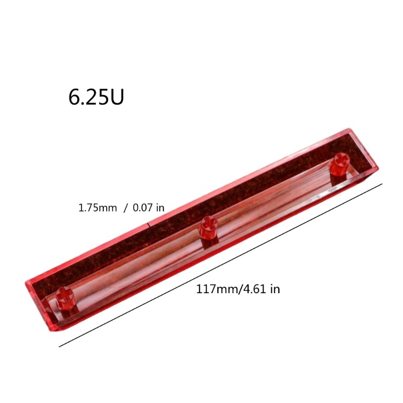 Camp PC Crystal Space Keycap Trong suốt 6 25U Spacebar cho thanh gõ chính xác Keycap cho game thủ và lập trình viên
