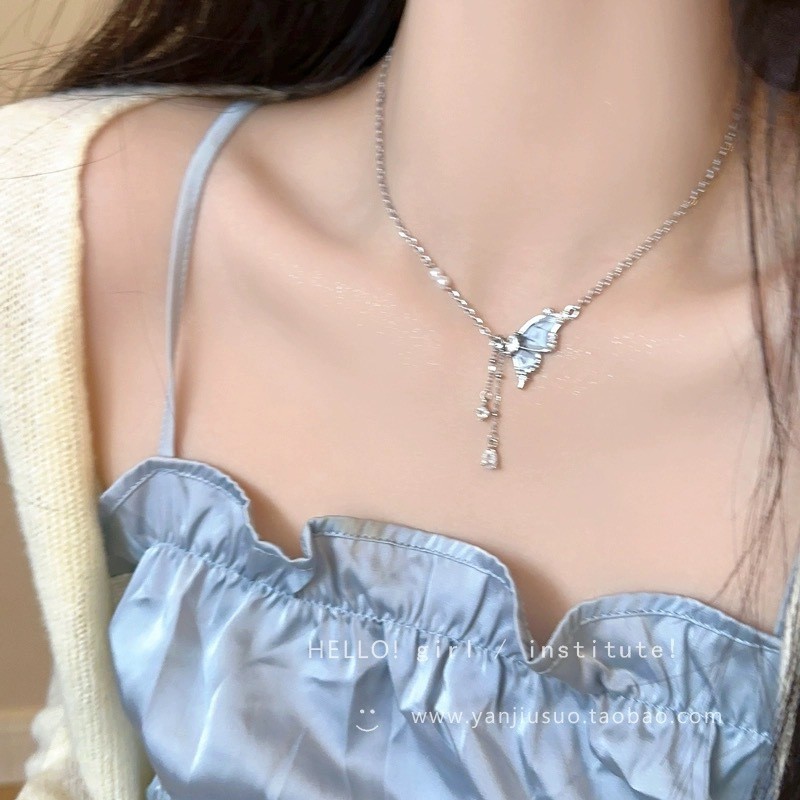 Chất lượng cao bướm ngọc trai vòng cổ nữ thời trang xương đòn chuỗi tinh tế giá bán buôn