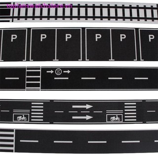 Toplanswatchstore 1Roll 5M 1: 12 Nhà Búp Bê Giao Thông Đường Sắt Cảnh Miếng Dán Thu Nhỏ Cảnh Đỗ Xe Đường Cong Miếng Dán Trang Trí Phụ Kiện Mô Hình VN