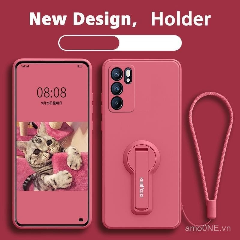 Ốp cho Oppo RENO 6 4g Oppo A16 Oppo RENO 6Z 5g Ốp điện thoại Oppo reno6 Z 5g Ốp mềm Ốp chống sốc mịn bảo vệ silicon lỏng thiết kế mới 360 ° với giá đỡ ytxzzj01